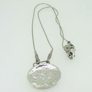 SILPADA - Sterling Silver (925) Hammered Oval Pendant Necklace